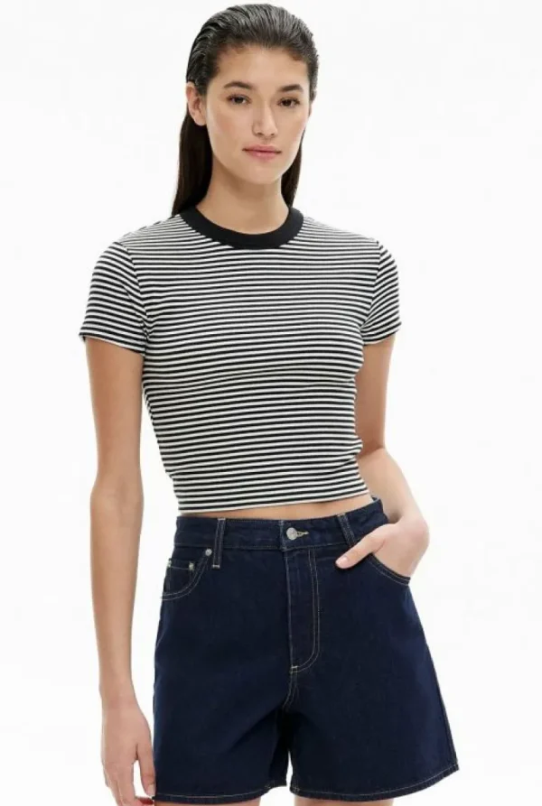 Tops & T Shirts^Witchery Rib Baby Tee BlackStripe
