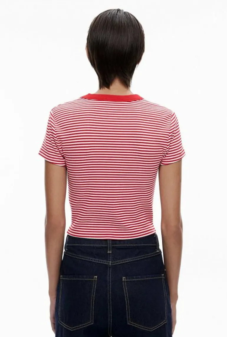 Tops & T Shirts^Witchery Rib Baby Tee BlackStripe