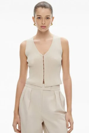 Sale | Tops & T Shirts^Witchery Rib Knit Vest Stone