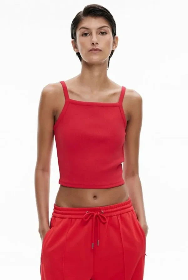 Tops & T Shirts^Witchery Rib Square Neck Tank FlameRed
