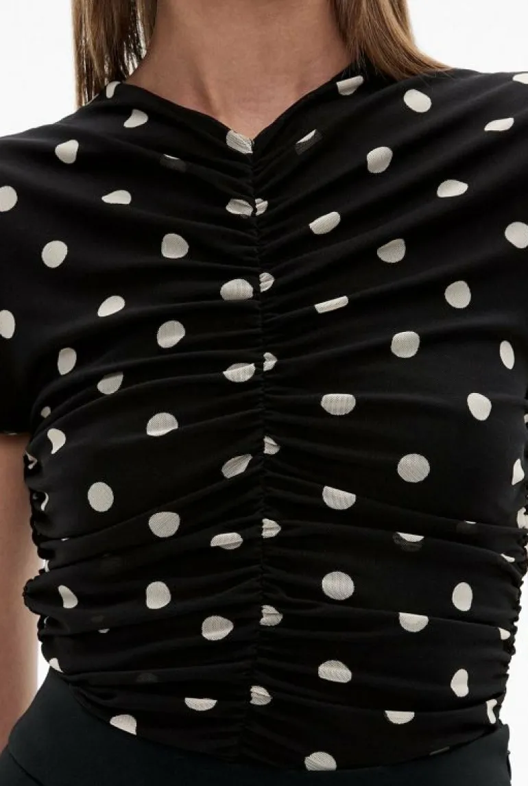 Tops & T Shirts^Witchery Ruched Mesh Tee MultiSpot