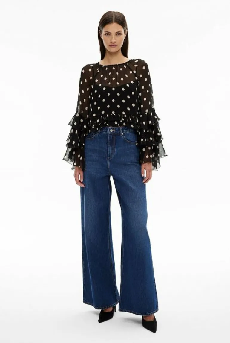 Tops & T Shirts | Shirts^Witchery Ruffle Trim Shirt MultiSpot