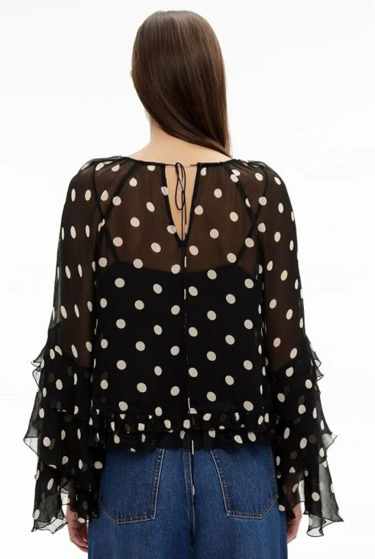 Tops & T Shirts | Shirts^Witchery Ruffle Trim Shirt MultiSpot