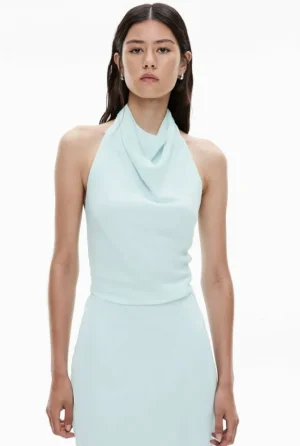 Tops & T Shirts | Shirts^Witchery Scarf Top FadedTurquoise