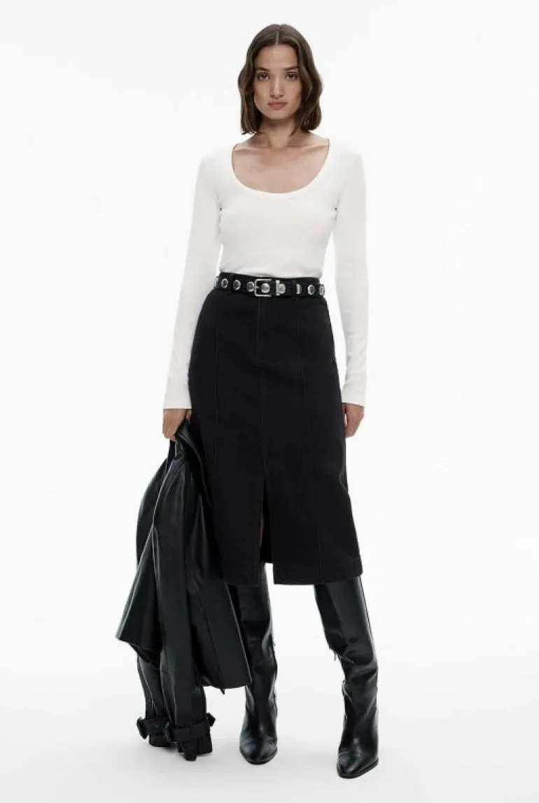Sale | Tops & T Shirts^Witchery Scoop Neck Rib Top OatmealMarle