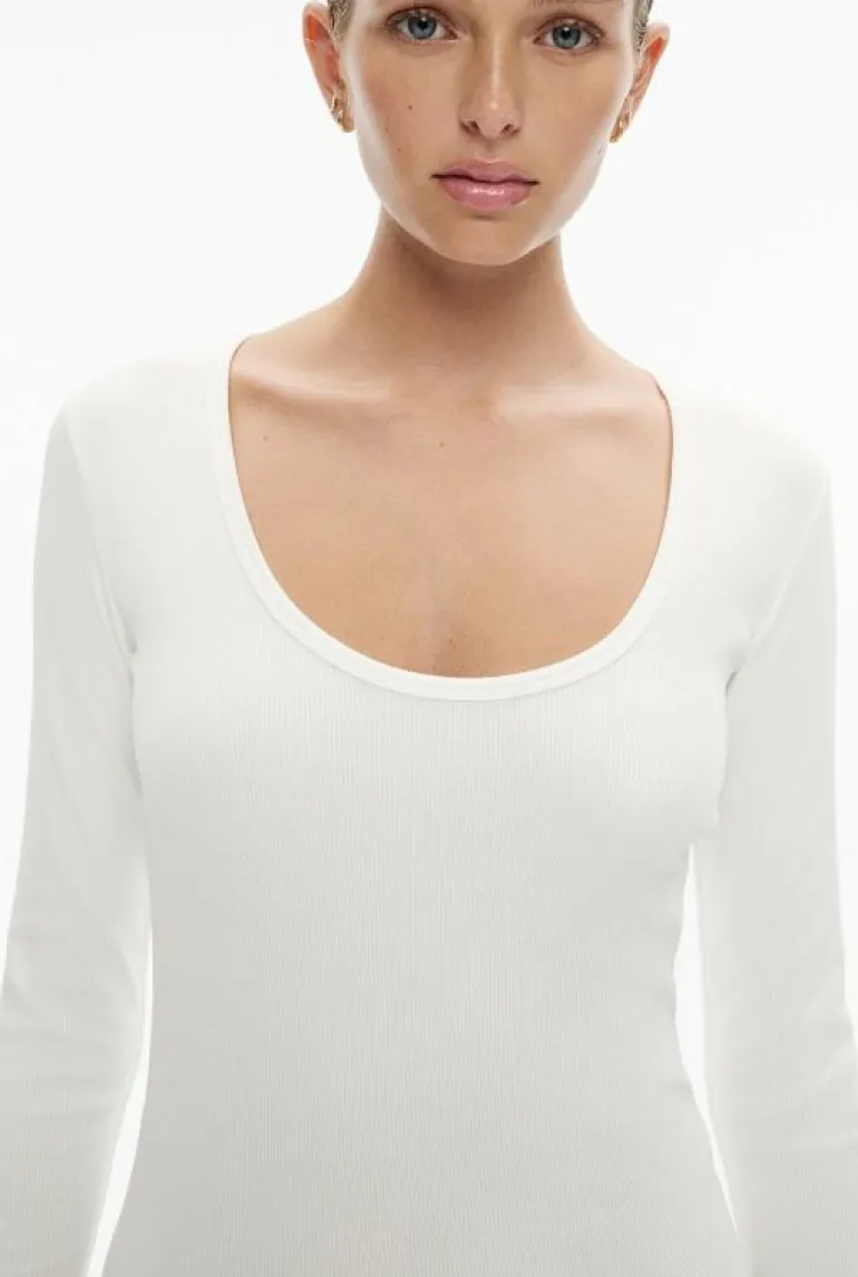 Sale | Tops & T Shirts^Witchery Scoop Rib Long Sleeve Top FreshWhite
