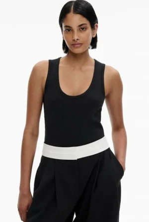 Tops & T Shirts^Witchery Scoop Rib Tank Black