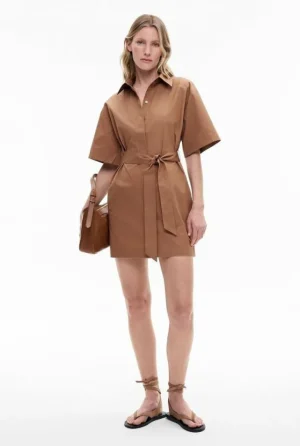 Sale | Dresses^Witchery Short Sleeve Mini Shirt Dress Tangerine