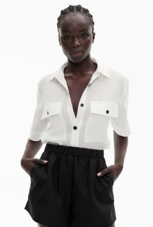 Sale | Shirts^Witchery Short Sleeve Utility Pocket Shirt FreshWhite