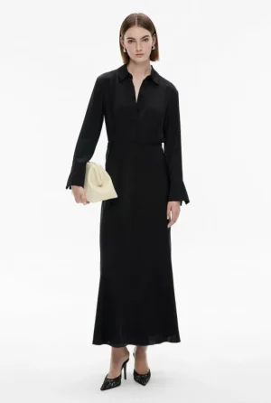 Sale | Dresses^Witchery Split Maxi Shirt Dress Black