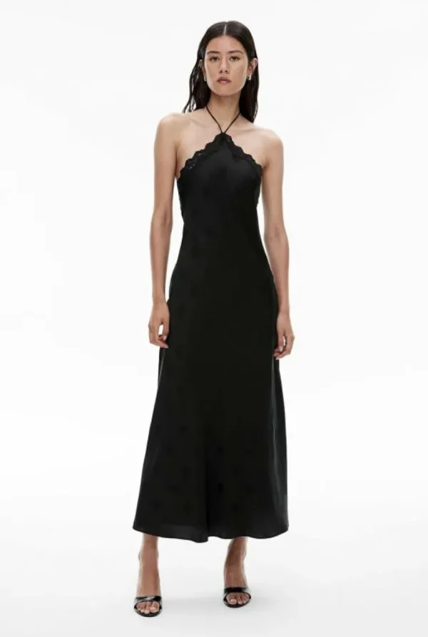 Dresses^Witchery Spot Halter Dress BlackSpot