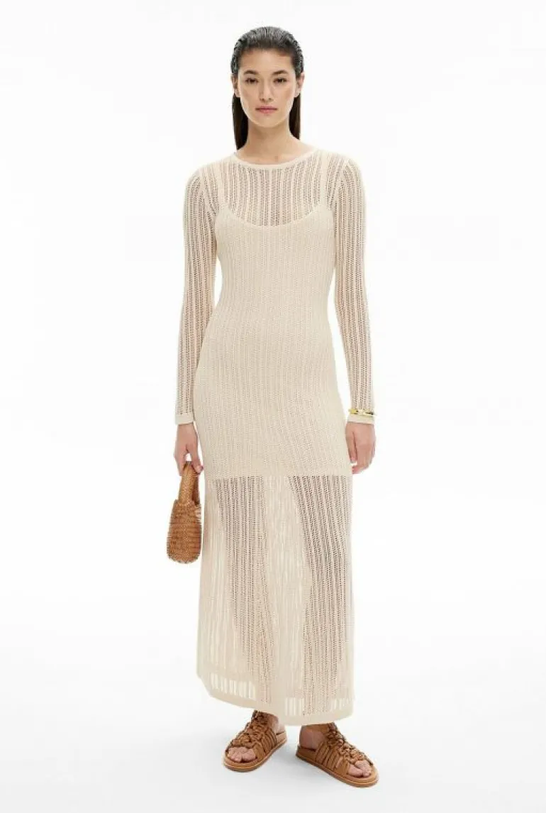 Sale | Dresses^Witchery Stitch Detail Knit Dress Vanilla
