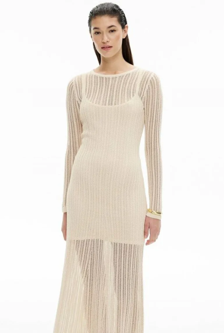 Sale | Dresses^Witchery Stitch Detail Knit Dress Vanilla