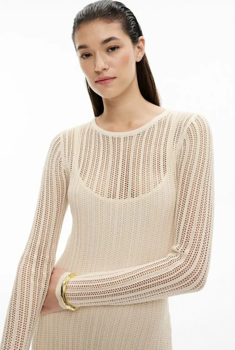 Sale | Dresses^Witchery Stitch Detail Knit Dress Vanilla