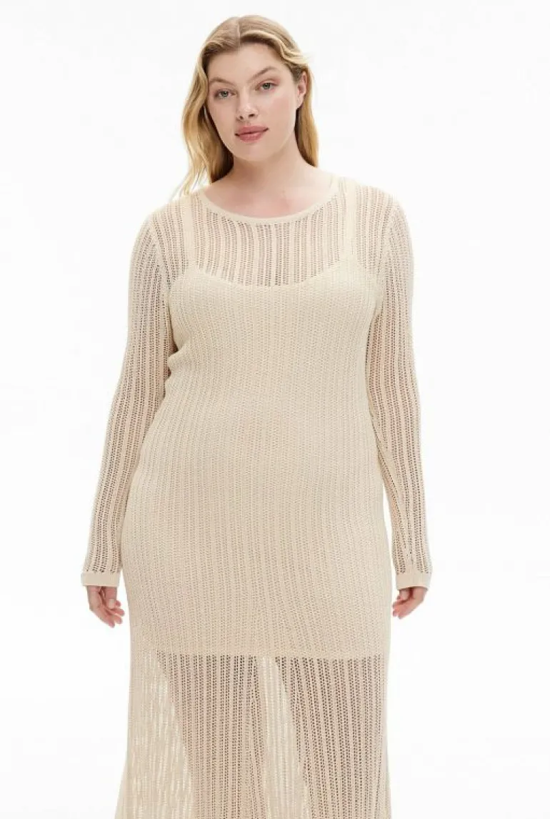 Sale | Dresses^Witchery Stitch Detail Knit Dress Vanilla
