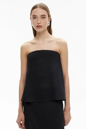 Tops & T Shirts | Shirts^Witchery Strapless Linen Top StoneYd