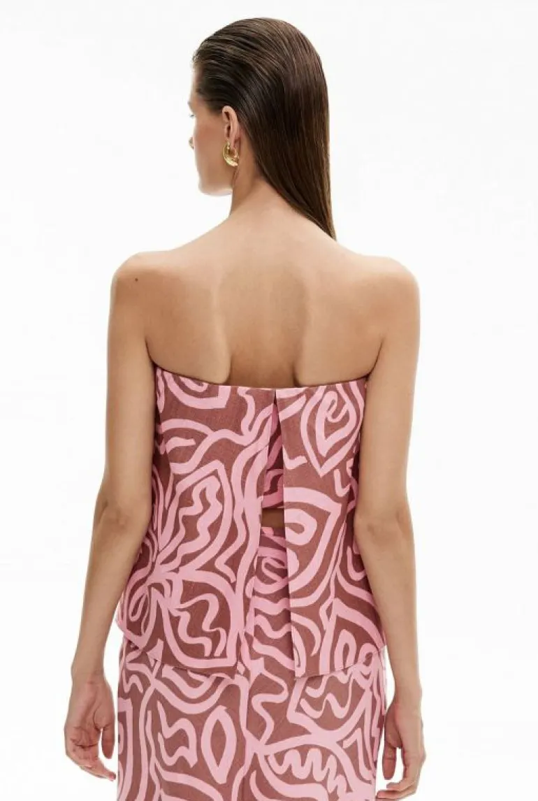 Shirts^Witchery Strapless Linen Top RosewoodPrint