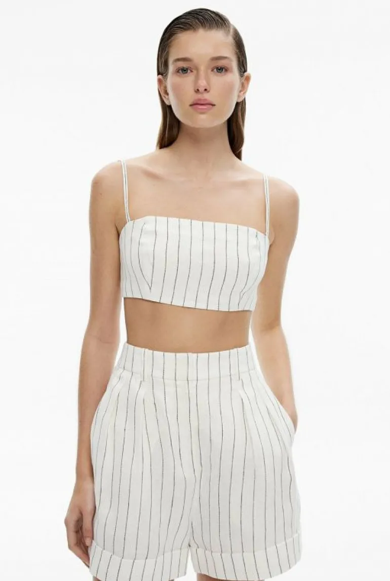 Sale | Tops & T Shirts^Witchery Stripe Crop Bodice Blanc