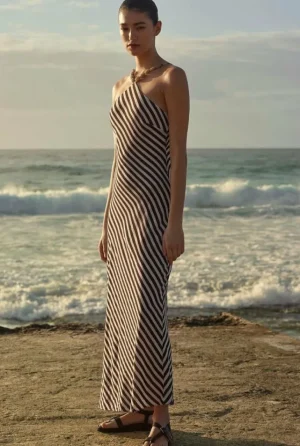 Sale | Dresses^Witchery Stripe Halter Dress ChocolateStripe