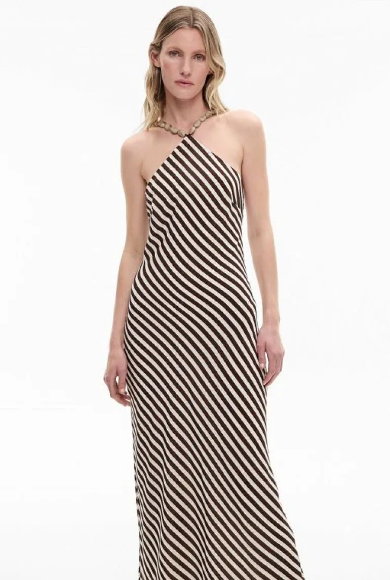 Sale | Dresses^Witchery Stripe Halter Dress ChocolateStripe