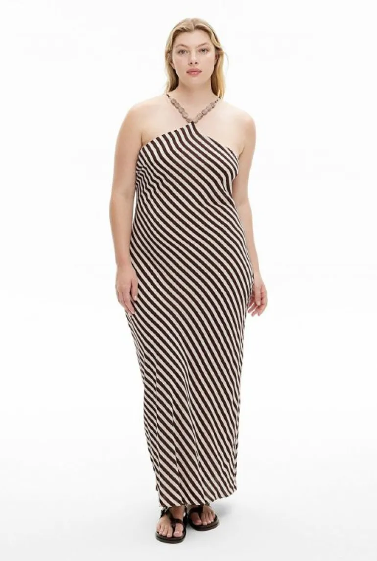 Sale | Dresses^Witchery Stripe Halter Dress ChocolateStripe