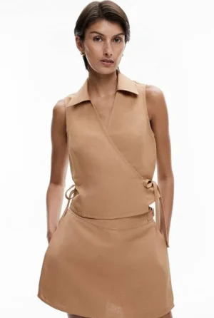 Tops & T Shirts | Shirts^Witchery Tie Wrap Top Caramel
