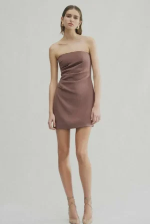 Sale | Dresses^Witchery Tuck Detail Mini Dress Peppercorn