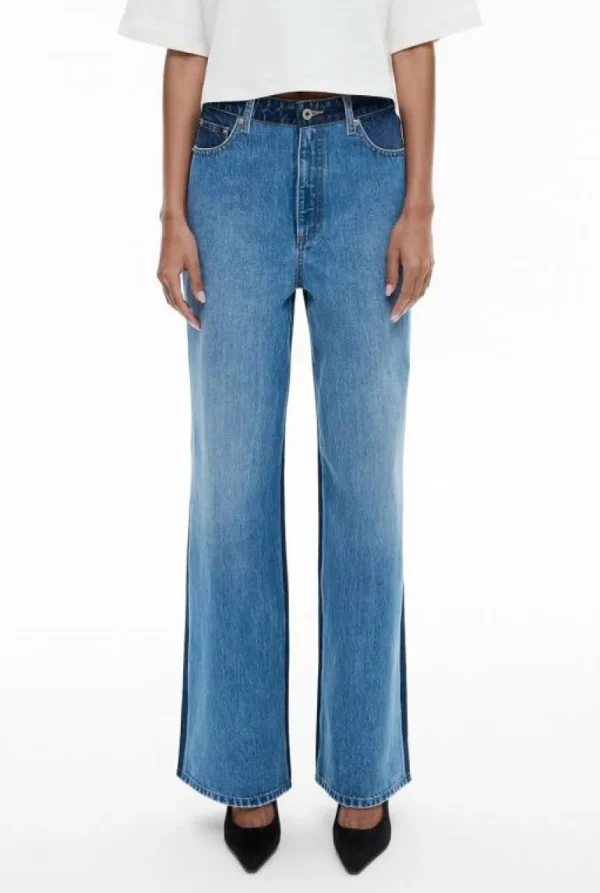 Denim & Jeans^Witchery Two Tone Denim Jean MidIndigo