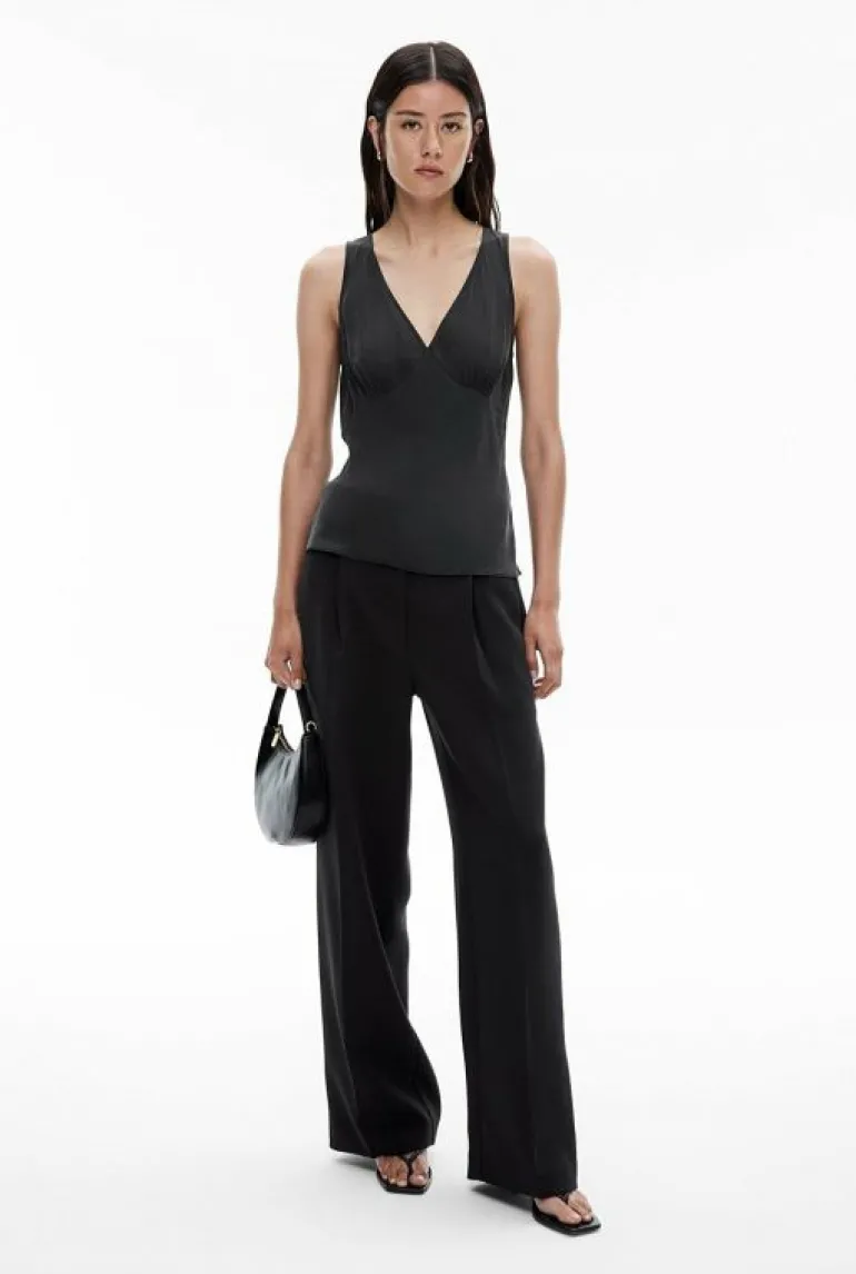 Tops & T Shirts | Shirts^Witchery V Neck Cupro Tank Black