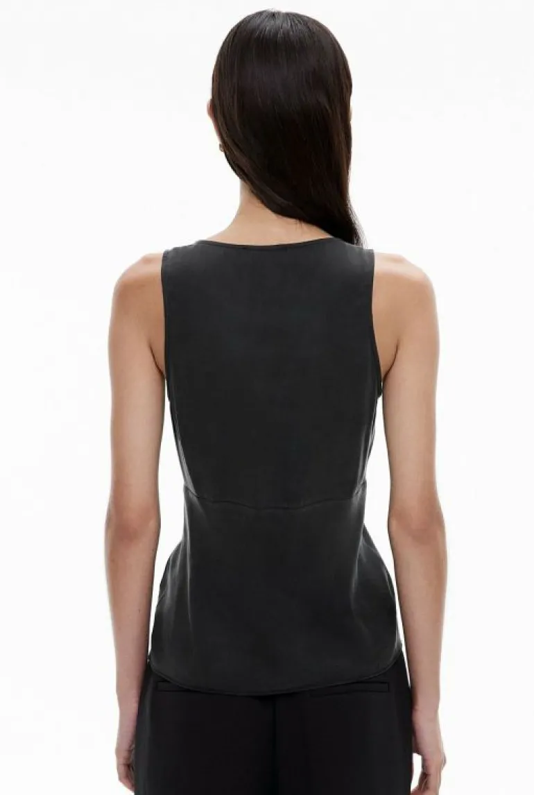 Tops & T Shirts | Shirts^Witchery V Neck Cupro Tank Black