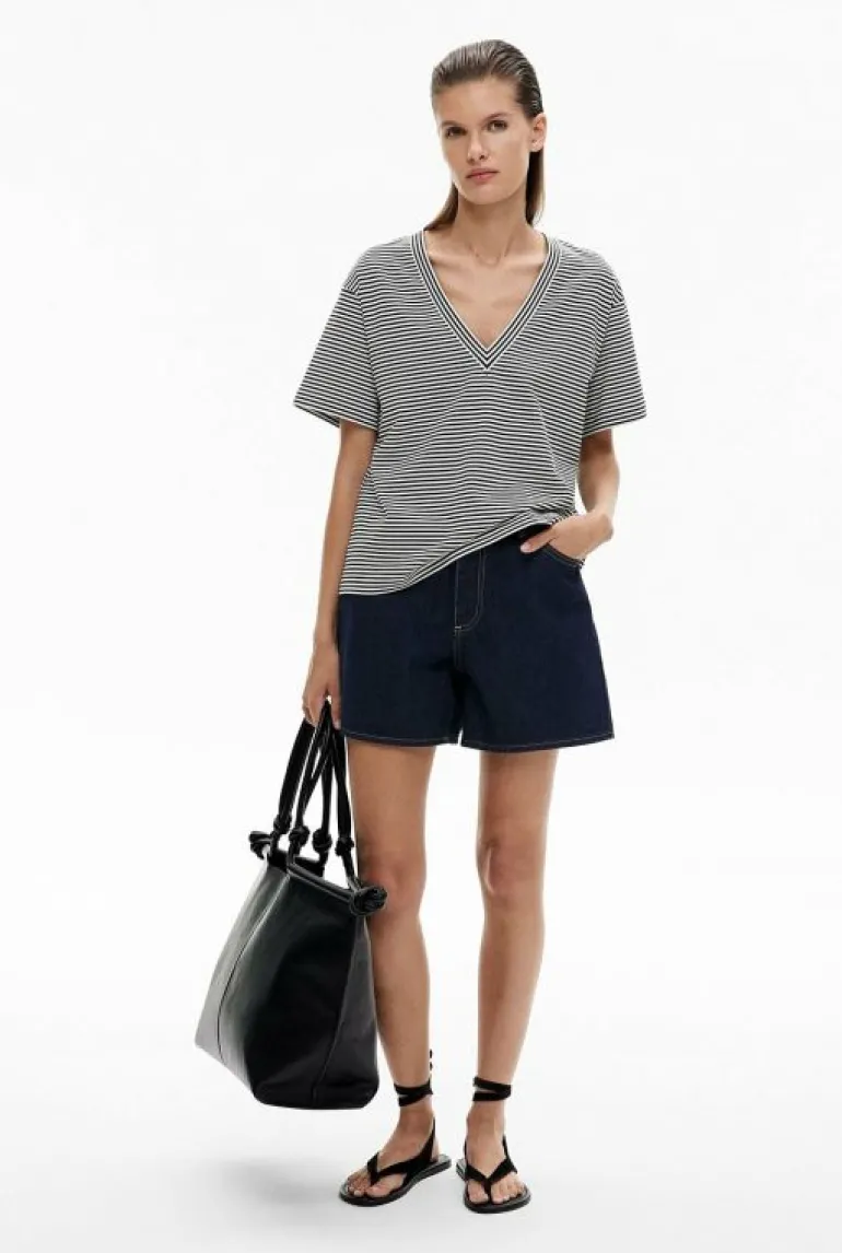 Tops & T Shirts^Witchery V Neck T-Shirt BlackStripe
