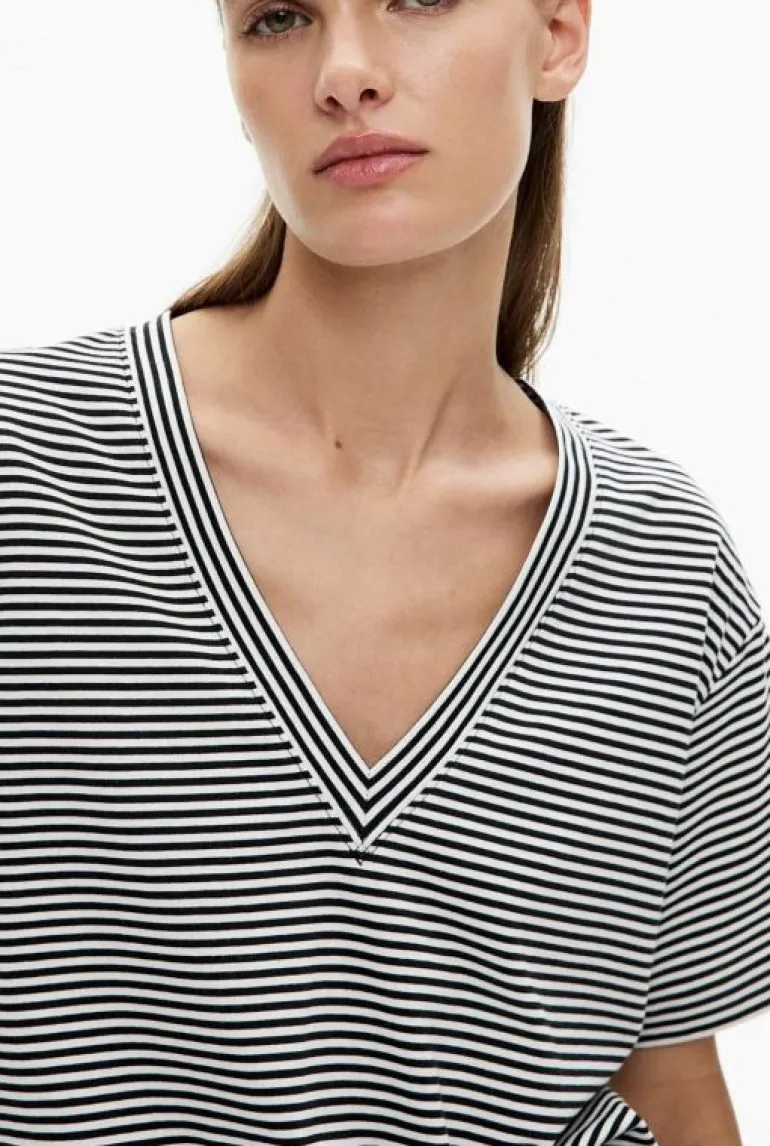 Tops & T Shirts^Witchery V Neck T-Shirt BlackStripe