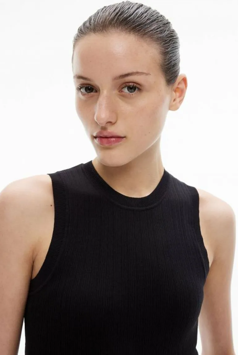 Sale | Tops & T Shirts^Witchery Variegated Knit Tank Black