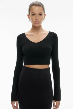 Sale | Tops & T Shirts^Witchery Wide V Neck Knit Black
