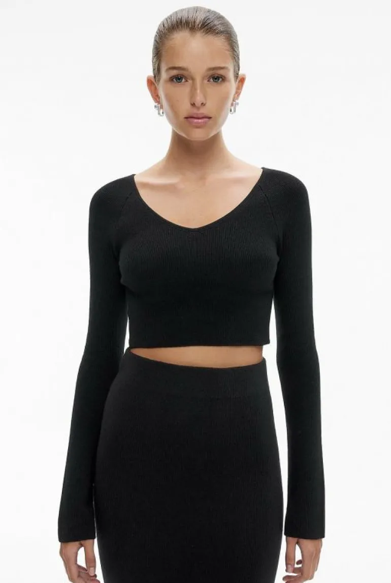 Sale | Tops & T Shirts^Witchery Wide V Neck Knit Black