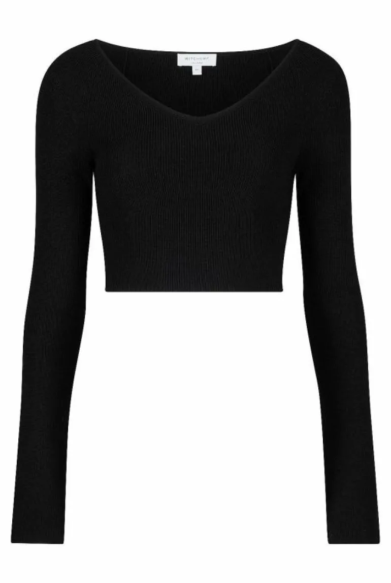 Sale | Tops & T Shirts^Witchery Wide V Neck Knit Black