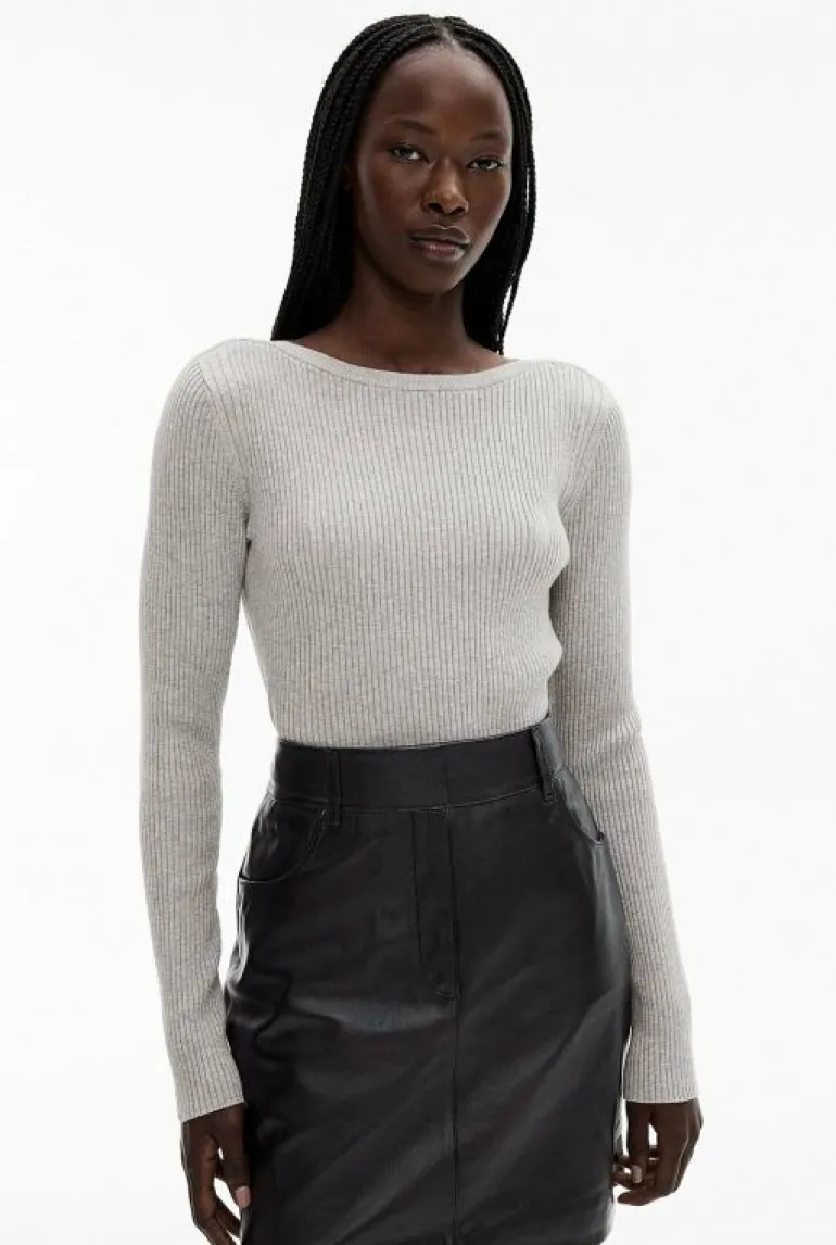 Sale | Knitwear^Witchery Wool Blend Boat Neck Knit MidGreyMarle