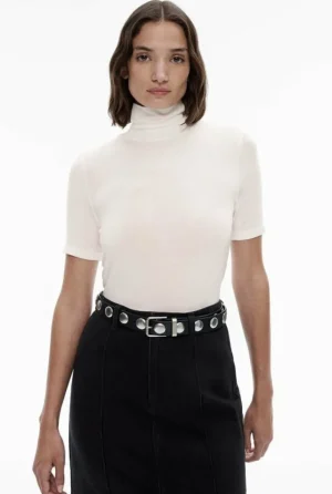 Sale | Tops & T Shirts^Witchery Wool Blend High Neck Tee Chalk