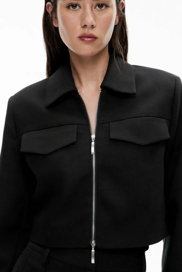 Jackets & Coats^Witchery Zip Front Jacket Black